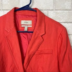 J. Crew Coral Pink Schoolboy Casual Career Academia Suit Jacket Blazer Jacket